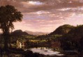 ニューイングランドの風景 別名「嵐の後の夕べ」の風景 ハドソン川のフレデリック・エドウィン教会